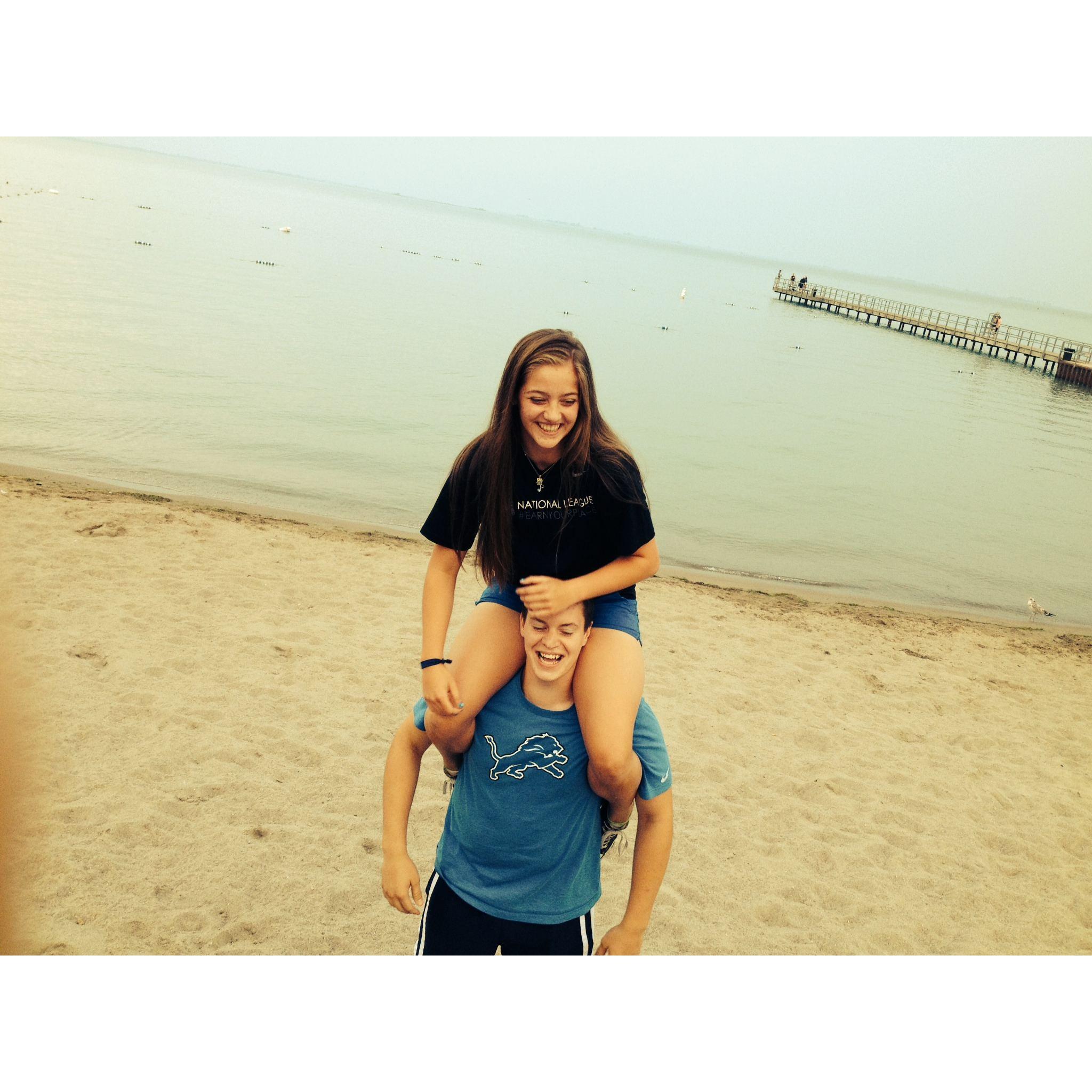 Our first photo together as a happy couple!