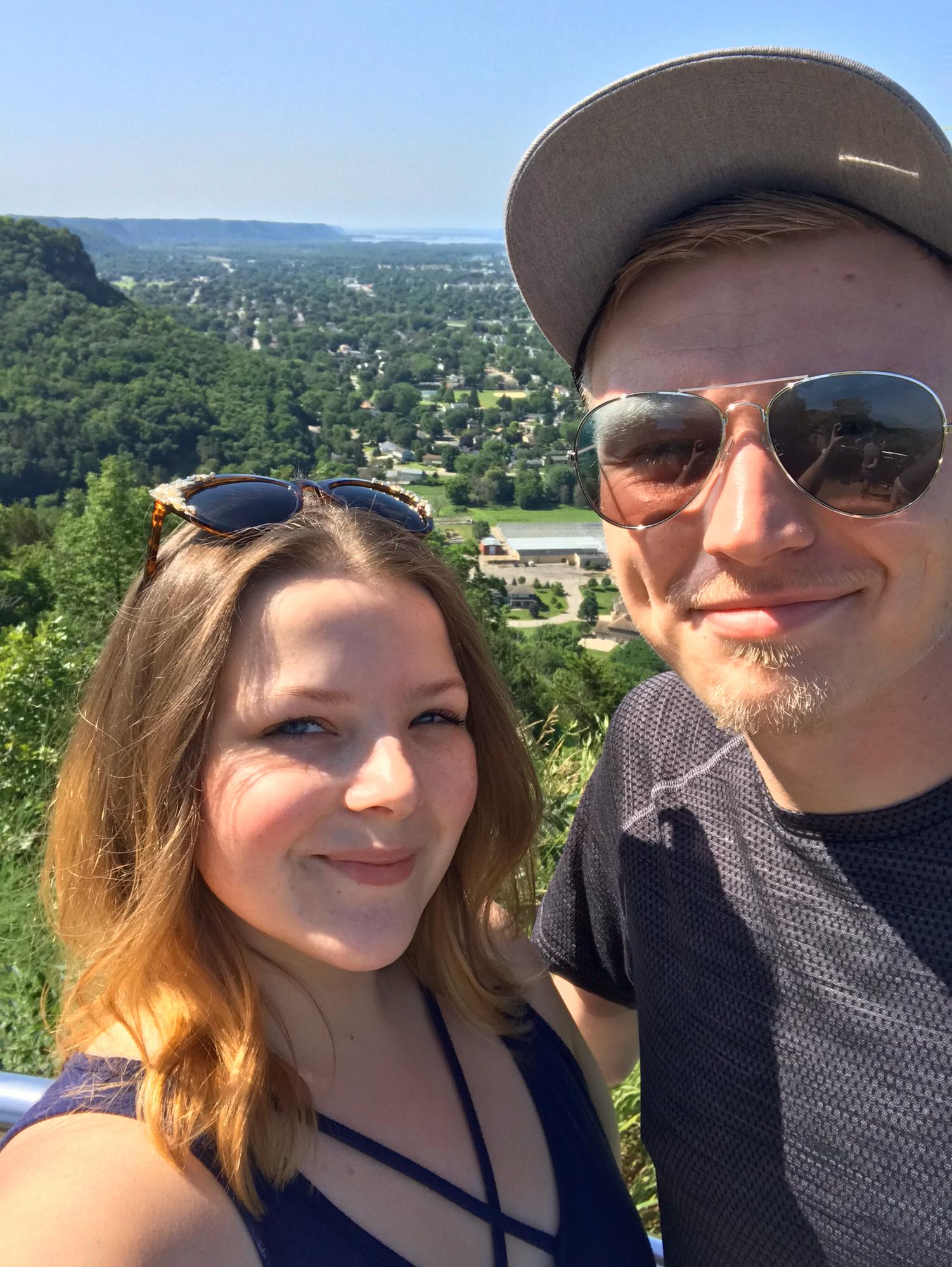 On one of our wedding-related trips to La Crosse we stoped to check out Grandad’s Bluff - from that point you can see four different states!!