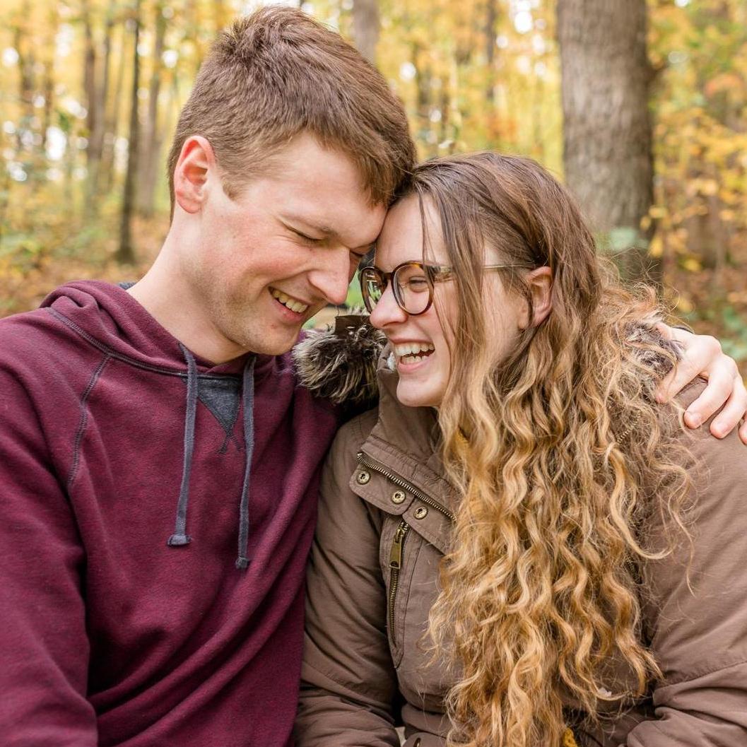 Hike in Wisconsin Dells, day after our engagement, October 12, 2019