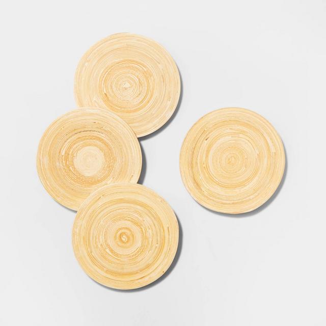 4pk Bamboo Spun Coasters Blue - Opalhouse™