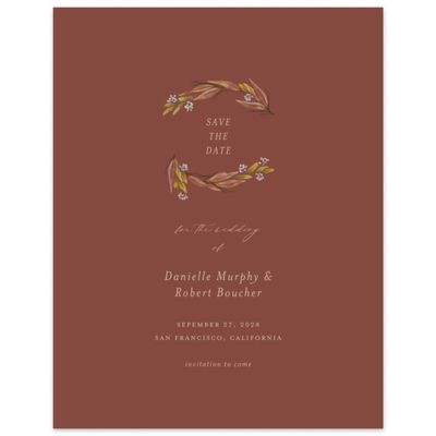 Brown Wedding Digital Save the Date - Heath Portrait