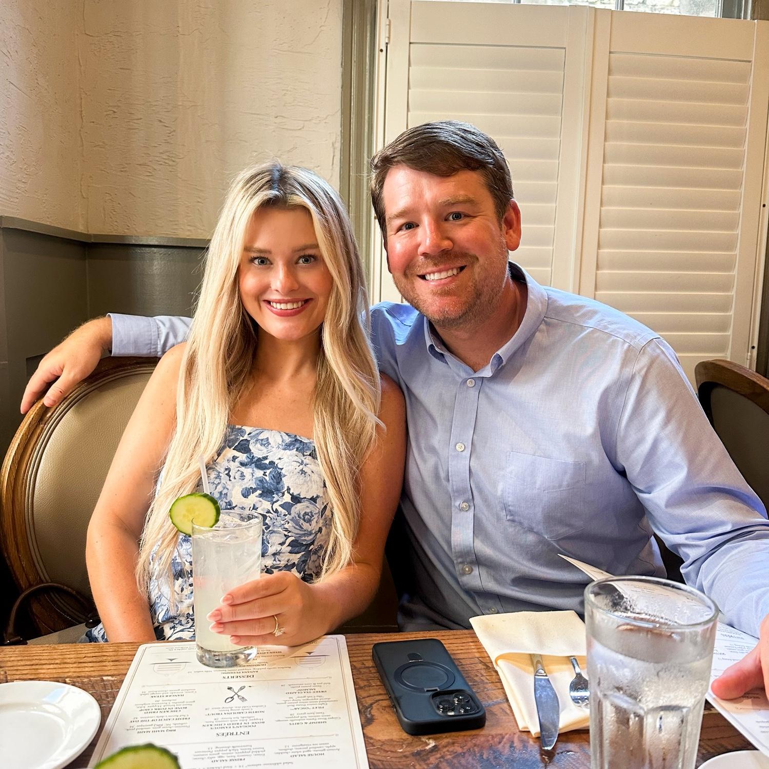 Our rehearsal dinner tasting at Poogan's Porch