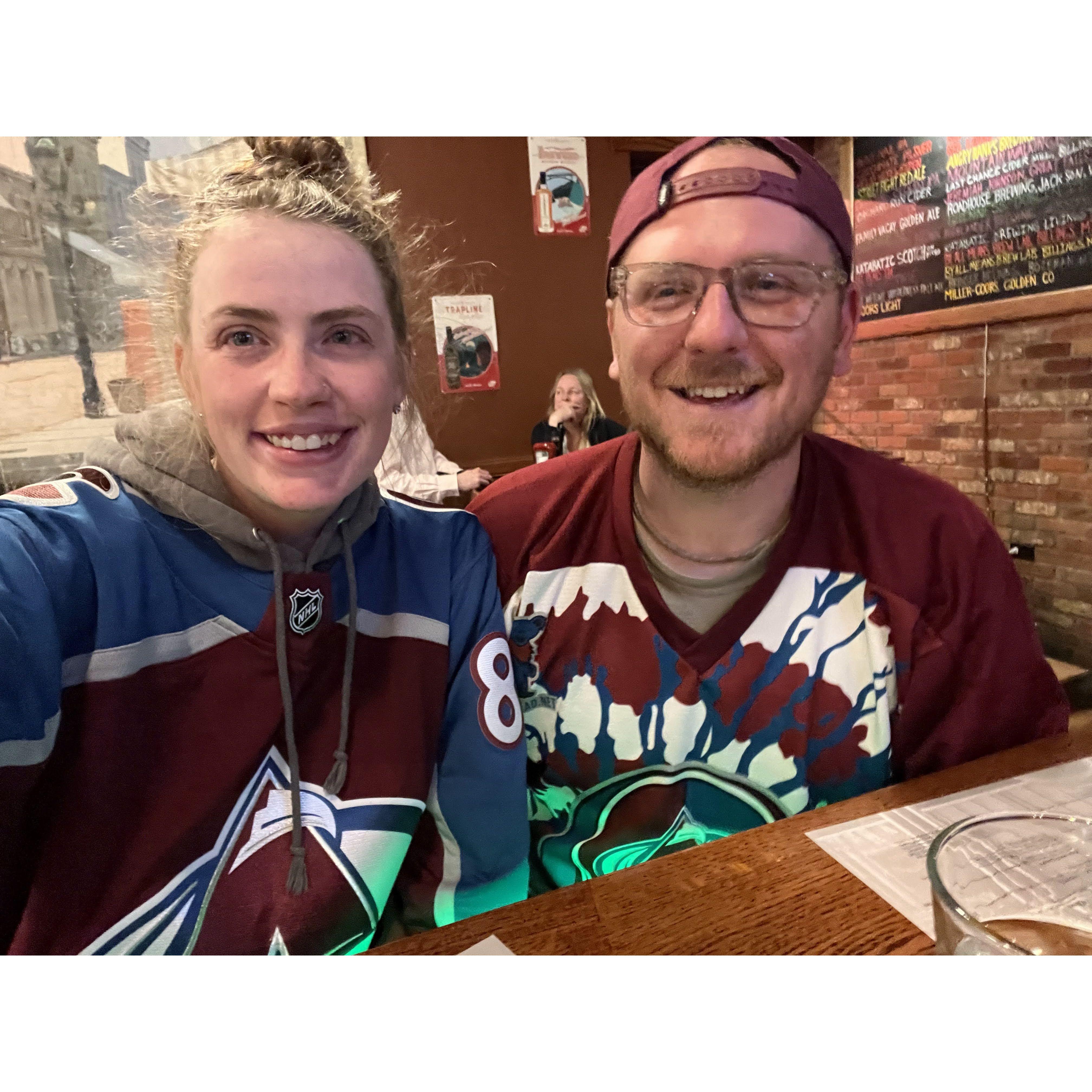 watching the Colorado Avalanche...