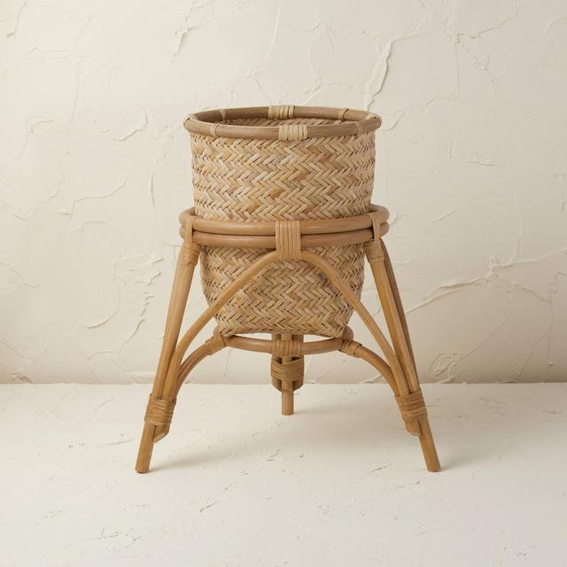 13.5" x 15.5" Rattan Woven Planter Basket Natural - Opalhouse™ designed with Jungalow™