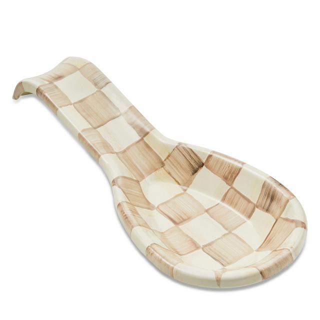 Mackenzie-Childs Mocha Check Spoon Rest