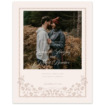 Latte, Beige Wedding Digital Save the Date - Elysia Photo