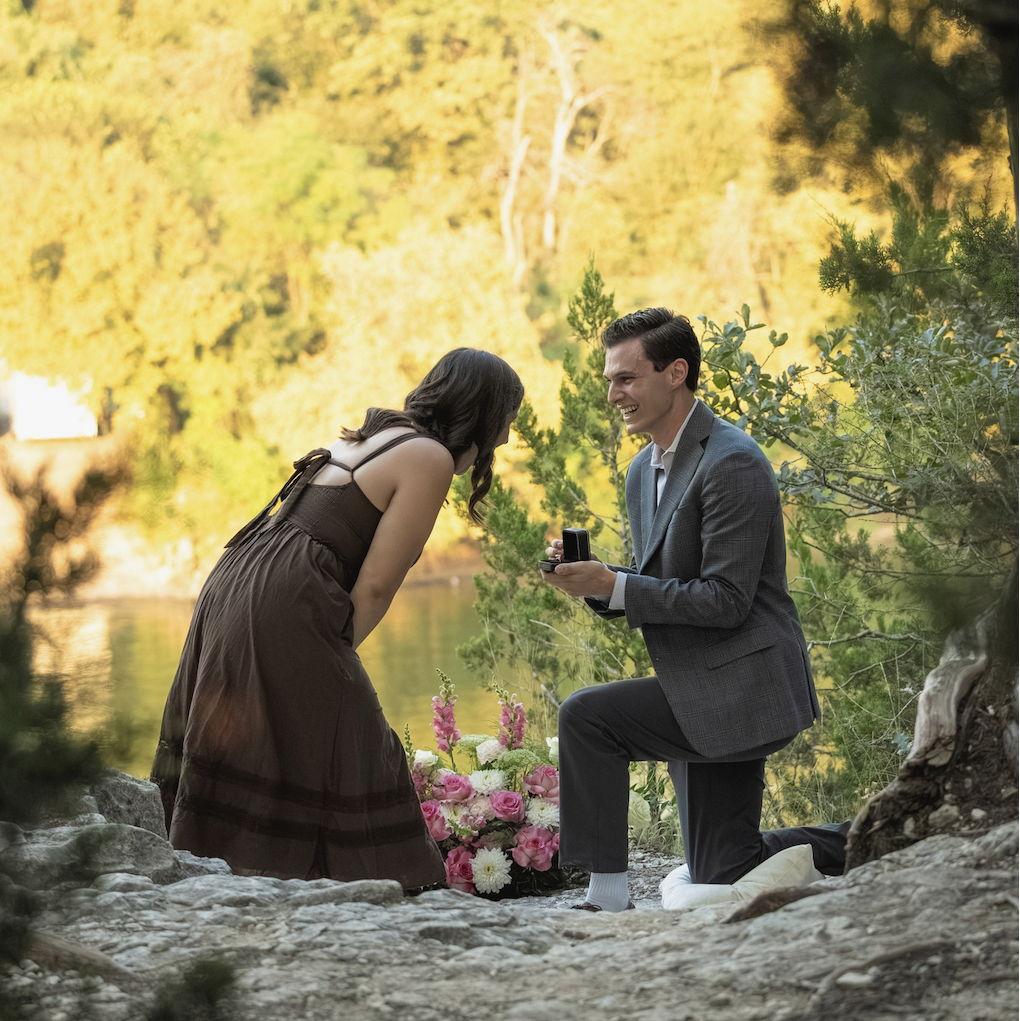 Trey proposed on our 11 month anniversary at a spot we went to on our first date!