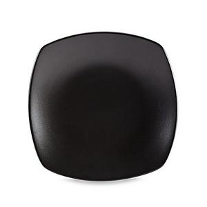 Gibson Home Paradiso Couple Square Dinner Plate in Black