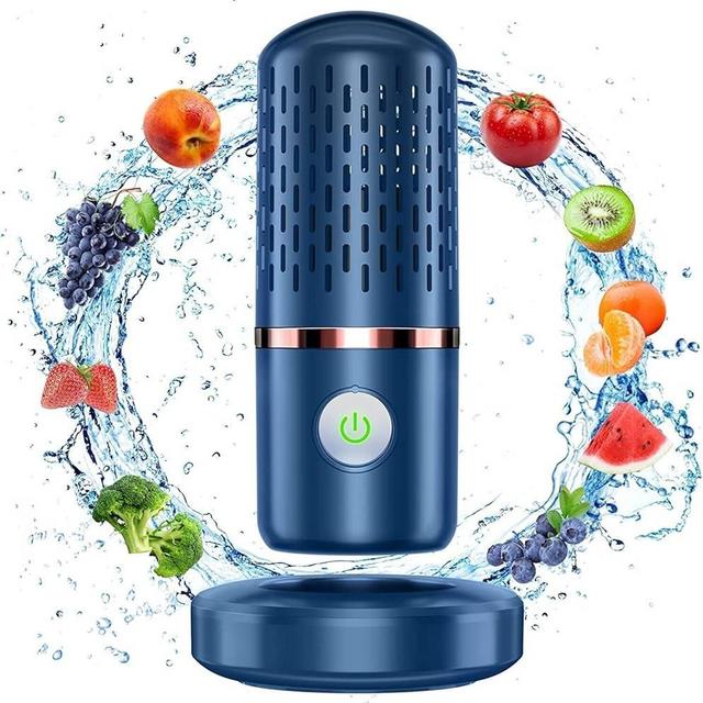 Fruit and Vegetable Cleaning Machine, Portable Purifier Device, USB Wireless Food Washing Machine Purification for Fruit and Veggie