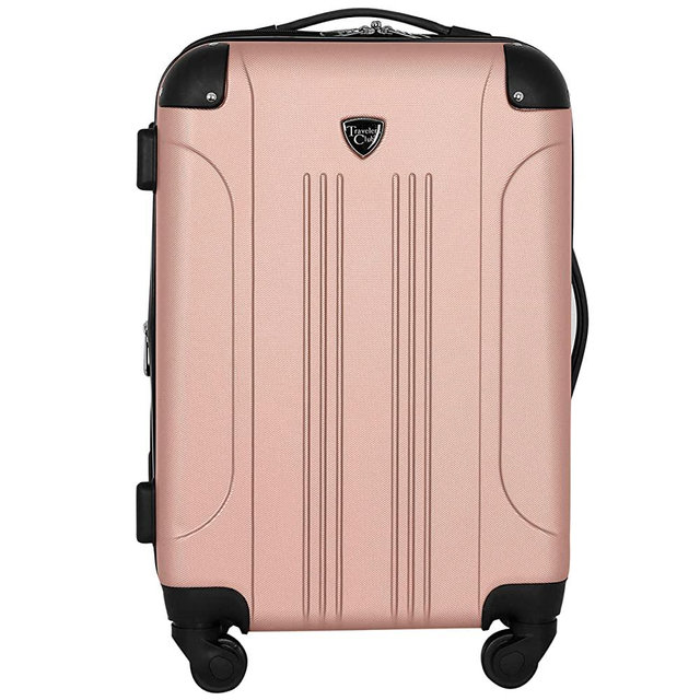 Travelers Club 20" Chicago Expandable Spinner Carry-On Luggage, Rose Gold