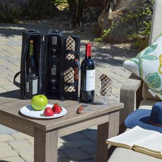 Insulated Wine Cooler Bag with Glasses & Corkscrew