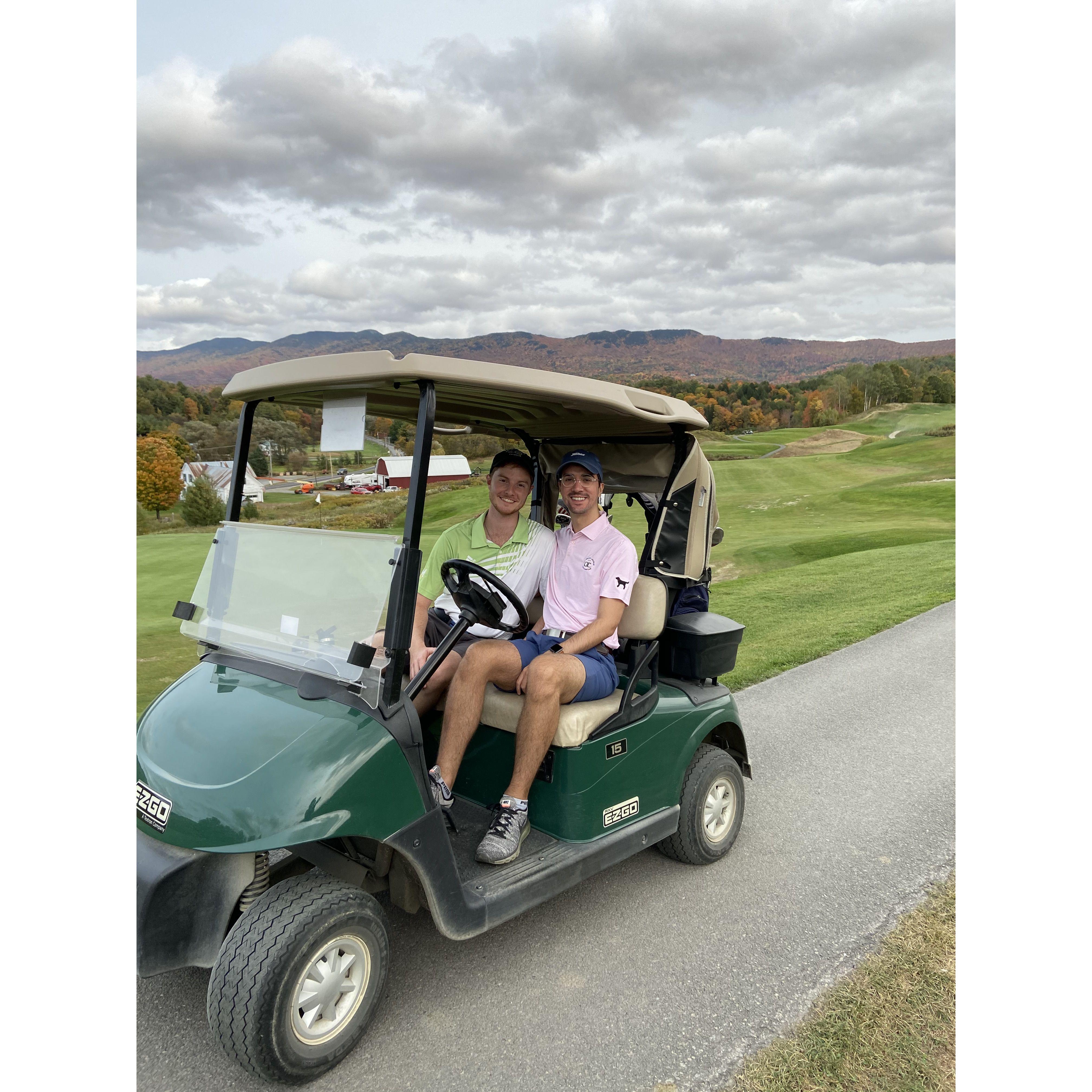 Ricardo's favorite golf activity is driving the cart.