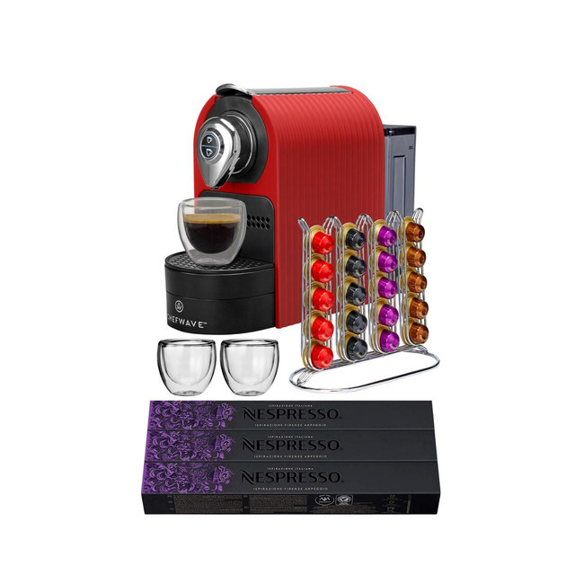 ChefWave Kava Espresso Machine - Premium Coffee Maker w/Coffee Capsules 30-Pack