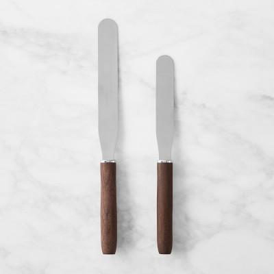 Williams Sonoma Walnut Straight Icing Spatulas, Set of 2