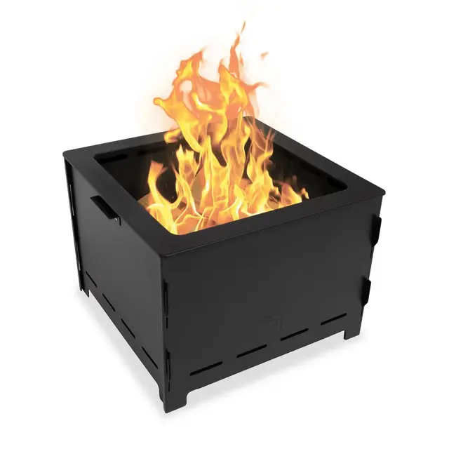 Sharper Image Backyard Wood Burning Outdoor Fire Pit Black