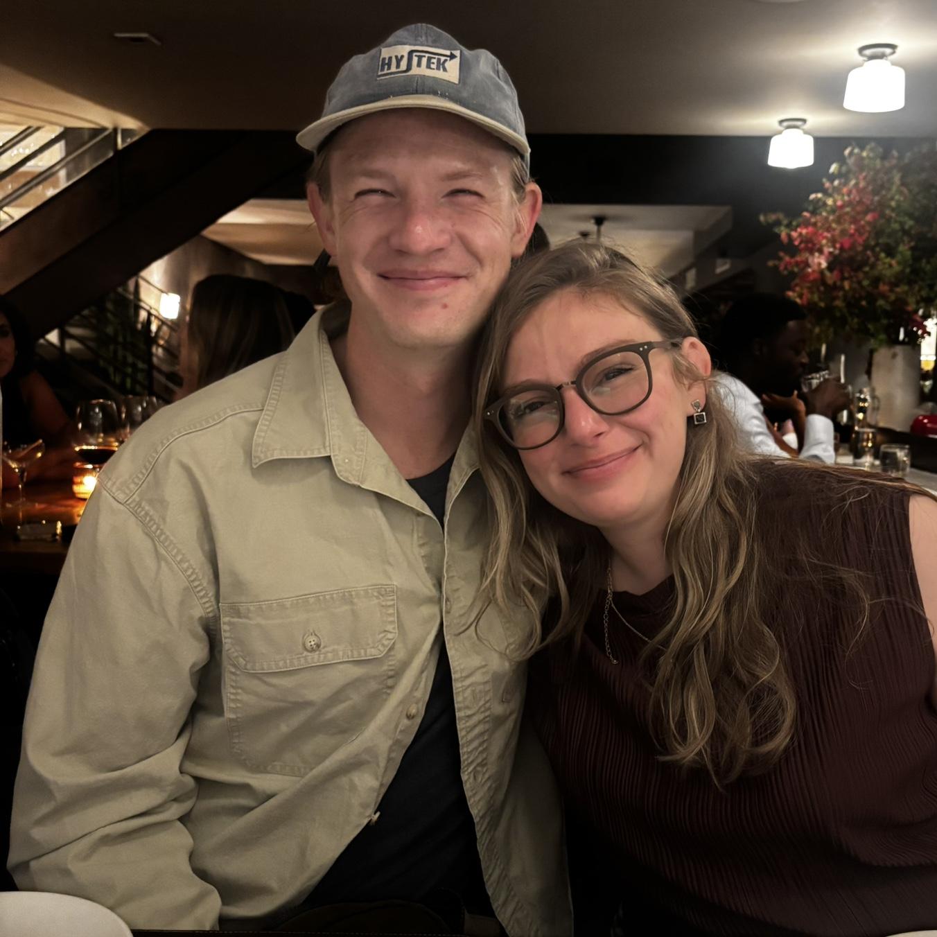 All smiles while eating a delicious Italian dinner during our trip to NYC!