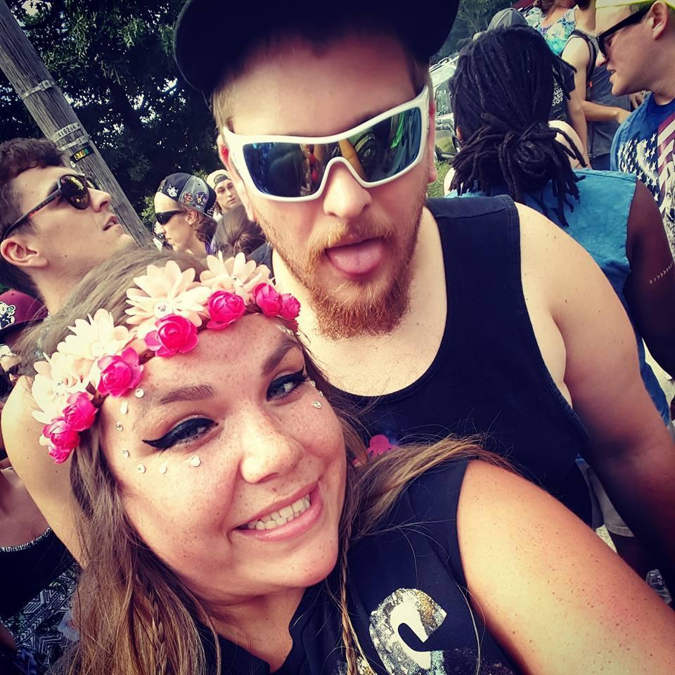 Waiting in line to get in the festival, Aug 2015!