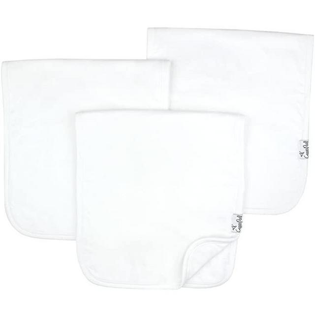 Baby Burp Cloth Large 21''x10'' Size Premium Absorbent Triple Layer 3 Pack Gift Set for Boys and Girls “White Basics Set” by Copper Pearl