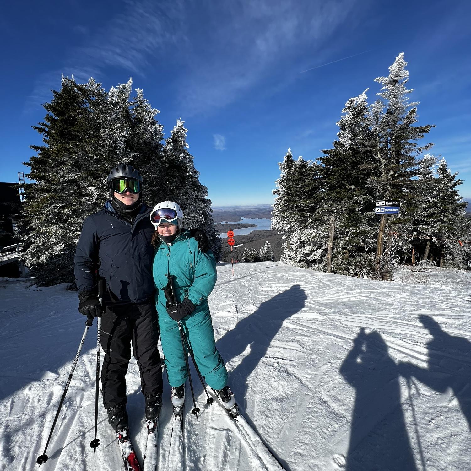Skiing at Mount Snow in VT. January 2023
