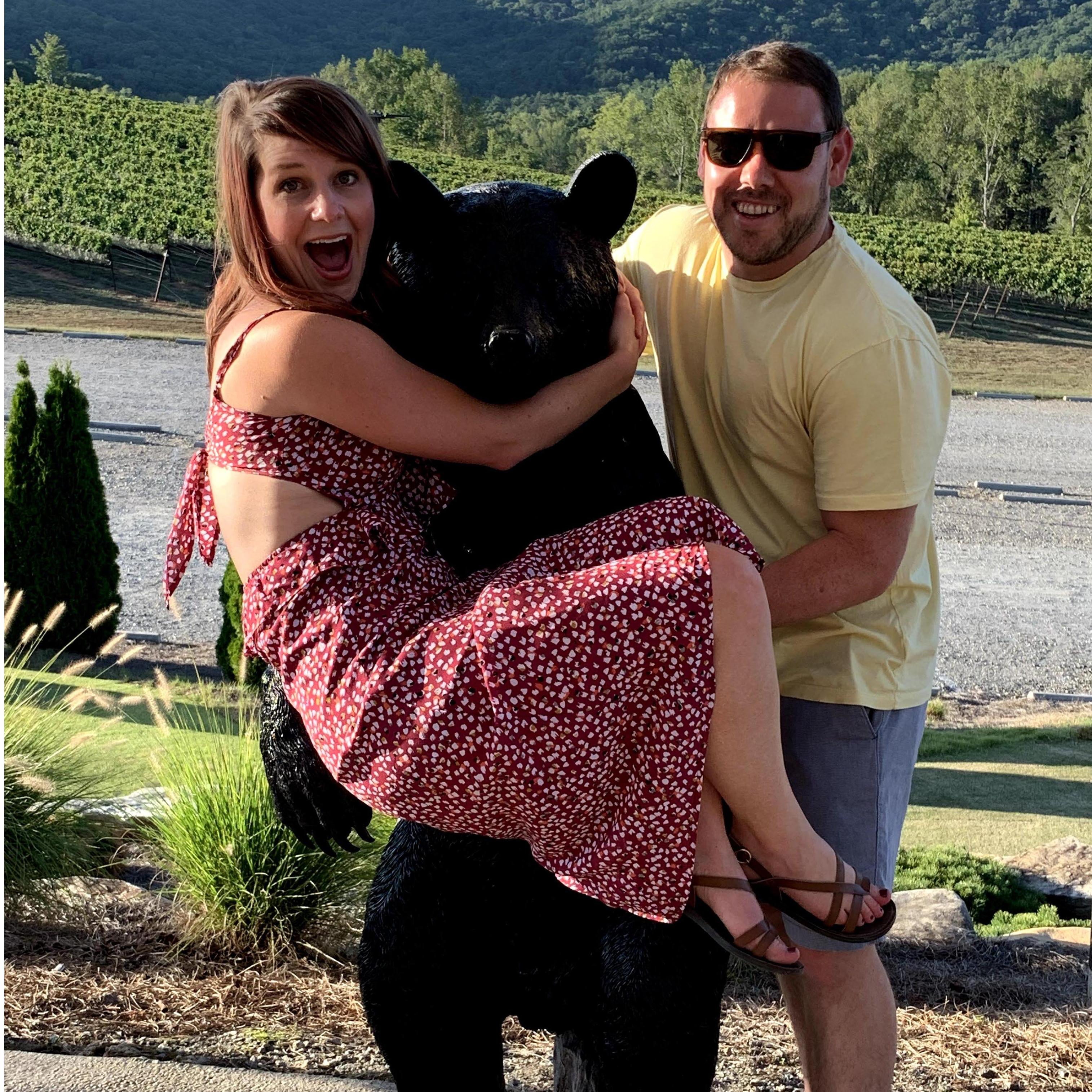 Checking out a local winery