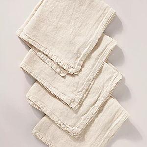 Edison Portuguese Linen Napkins, Set of 4 "Neutral"