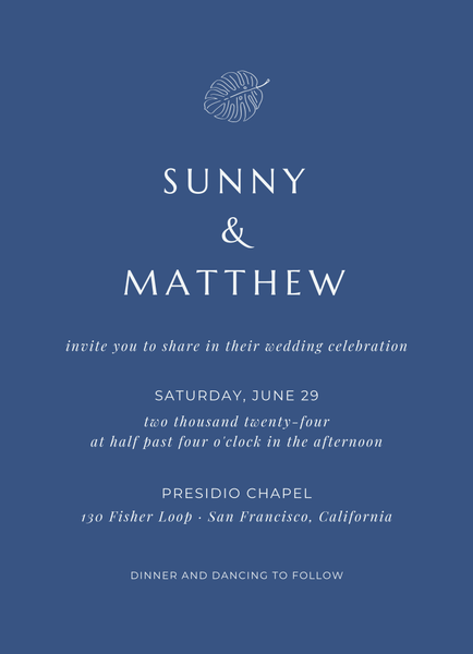 Morelos Classic | Grayed Teal | Zola Wedding Invitations