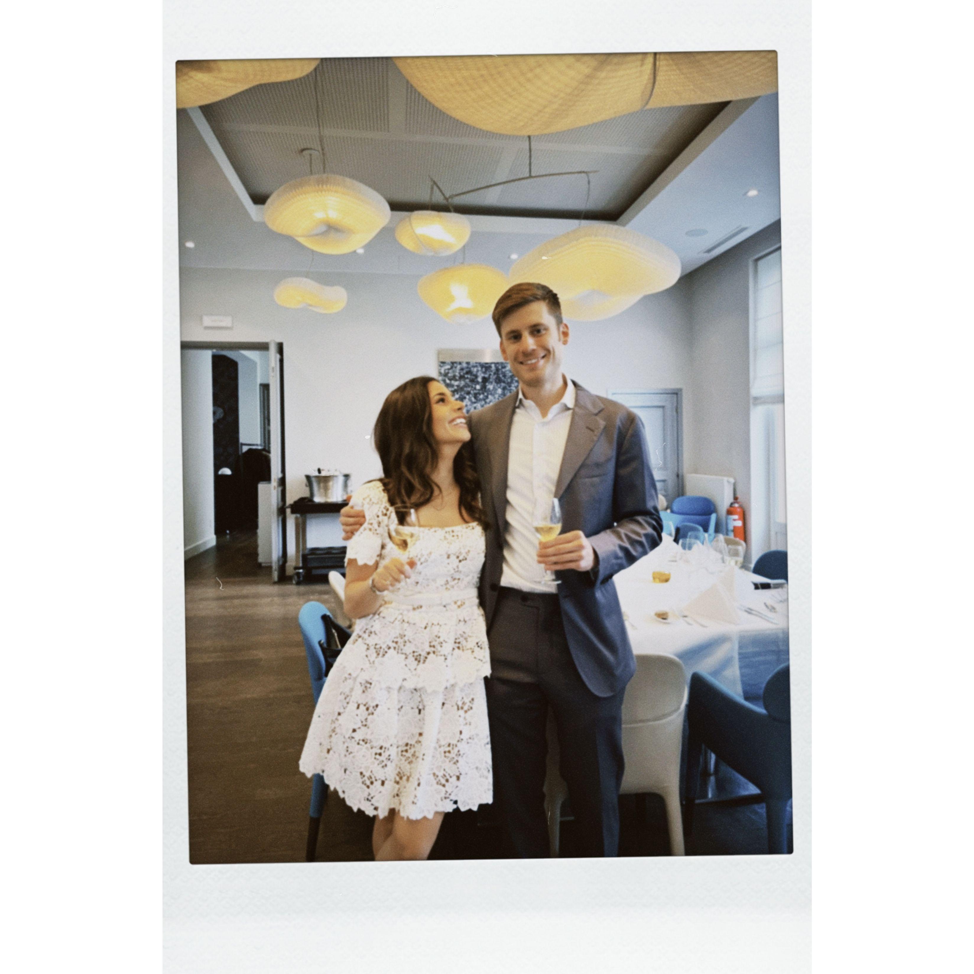 The day both our families met to celebrate the engagement 🥂