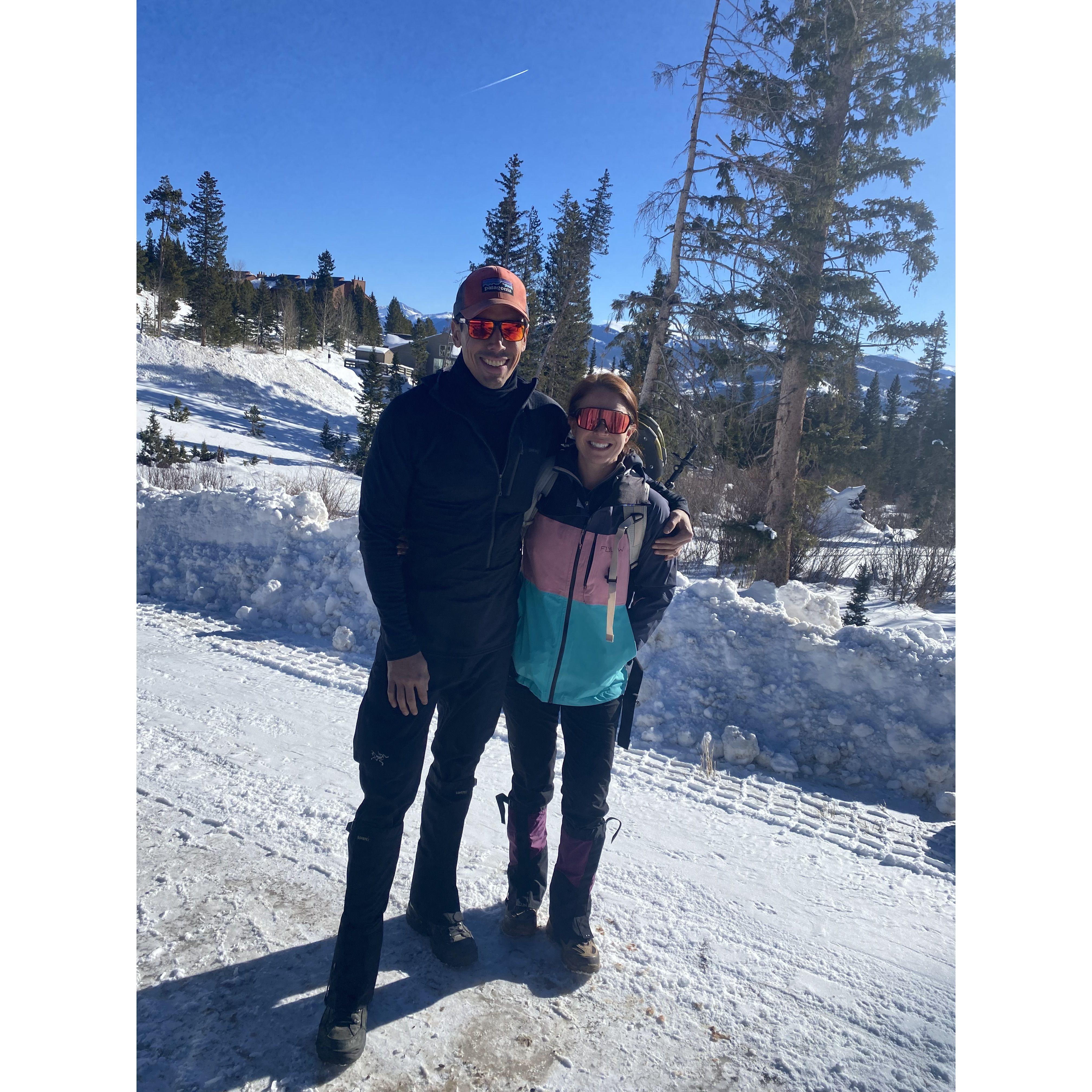 About to hike up to get engaged! A complete surprise!