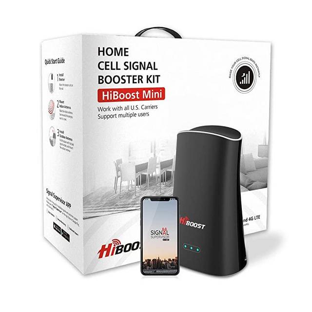 Hiboost Cell Phone Signal Booster for Home & Office, Boosts 4G LTE Voice and Data for All U.S. Carriers - Verizon, T-Mobile, Sprint, AT&T| Up to 2,000 sq. ft. Cellular Repeater Amplifier Kits with APP
