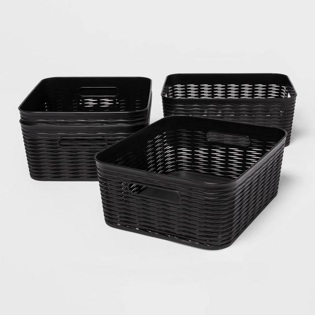 Set of 4 Medium Storage Baskets Black - Room Essentials™