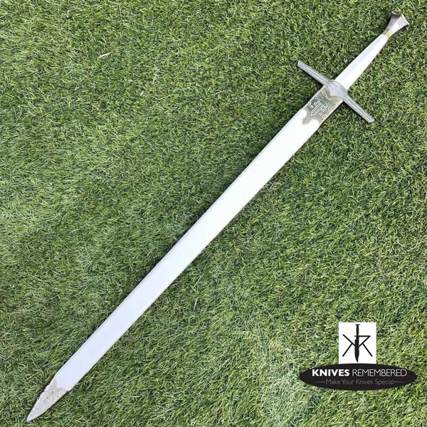 Monogram Sword, Custom Sword, Personalized Sword, Engraved Sword, Chivalry Ring Medieval Knight Arming Sword with Scabbard