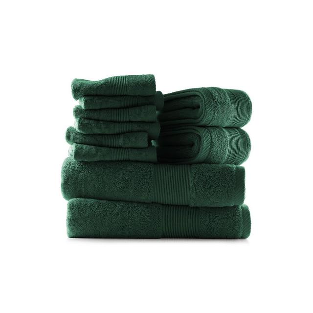 Hearth & Harbor Bath Towels, 10 Piece Highly Absorbent Towel Set - Hunter Green