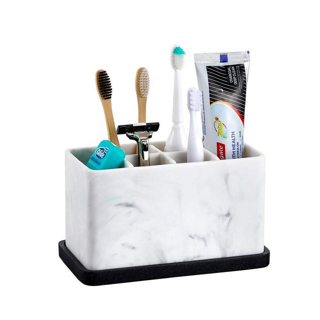 ZCCZ Toothbrush Holder, Bathroom Storage Organizer Caddy for Electric Toothbrush, Toothpaste, Dental Floss, Razor, Comb, Makeup Brush and More