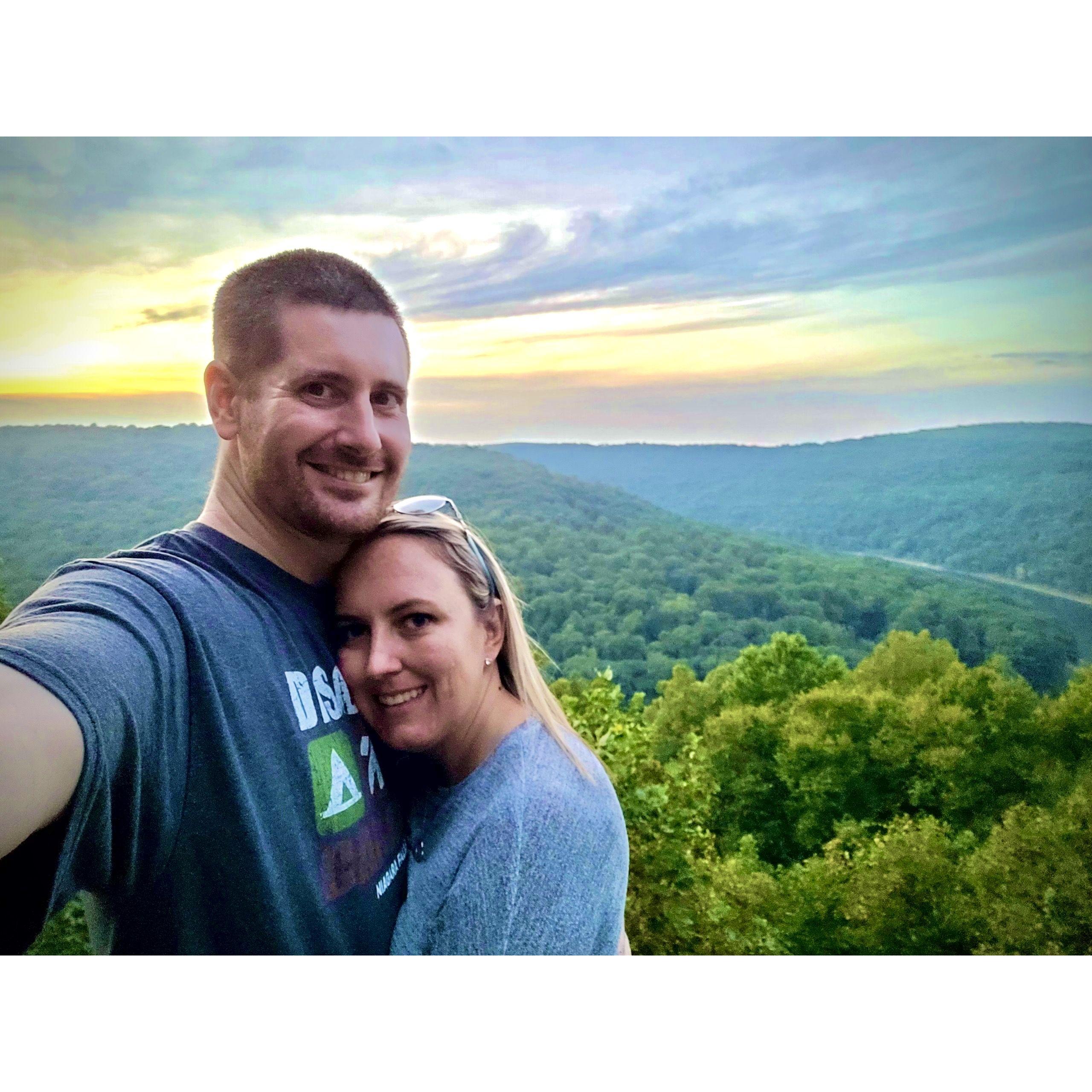 The first picture we took together - at an overlook in PA one week after our first date (Sept 2022)