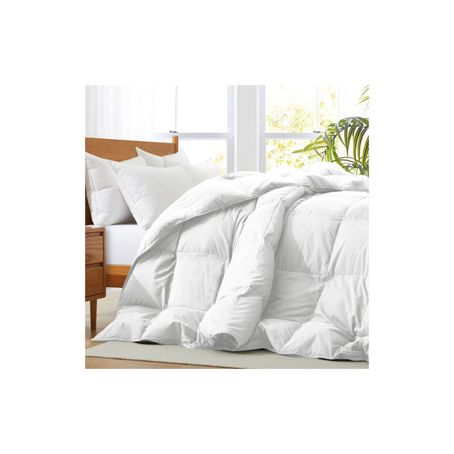 Peace Nest Medium Weight White Goose Down Duvet Comforter Insert, Full/Queen, White
