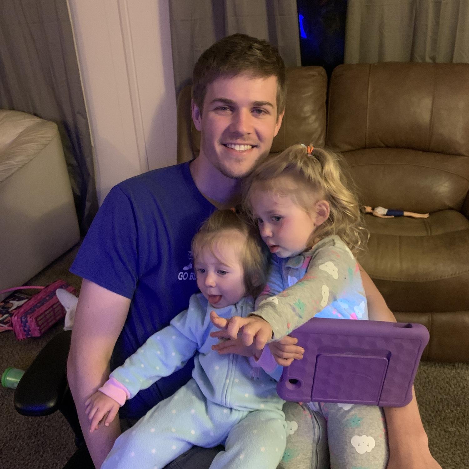 Philip with Katie’s nieces