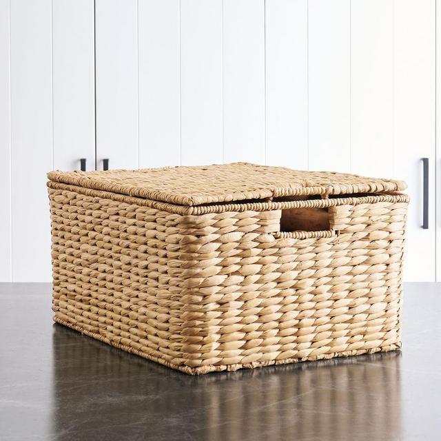Seagrass Lidded Basket, Large - Savannah