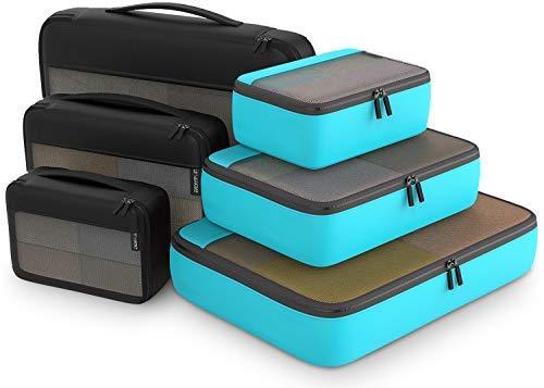 Packing Cubes Organizer Bags for Wardrobe or Suitcase Clothes Storage Bag for Home or Travel Compression Packing Cube 6 set for Luggage Suitcase