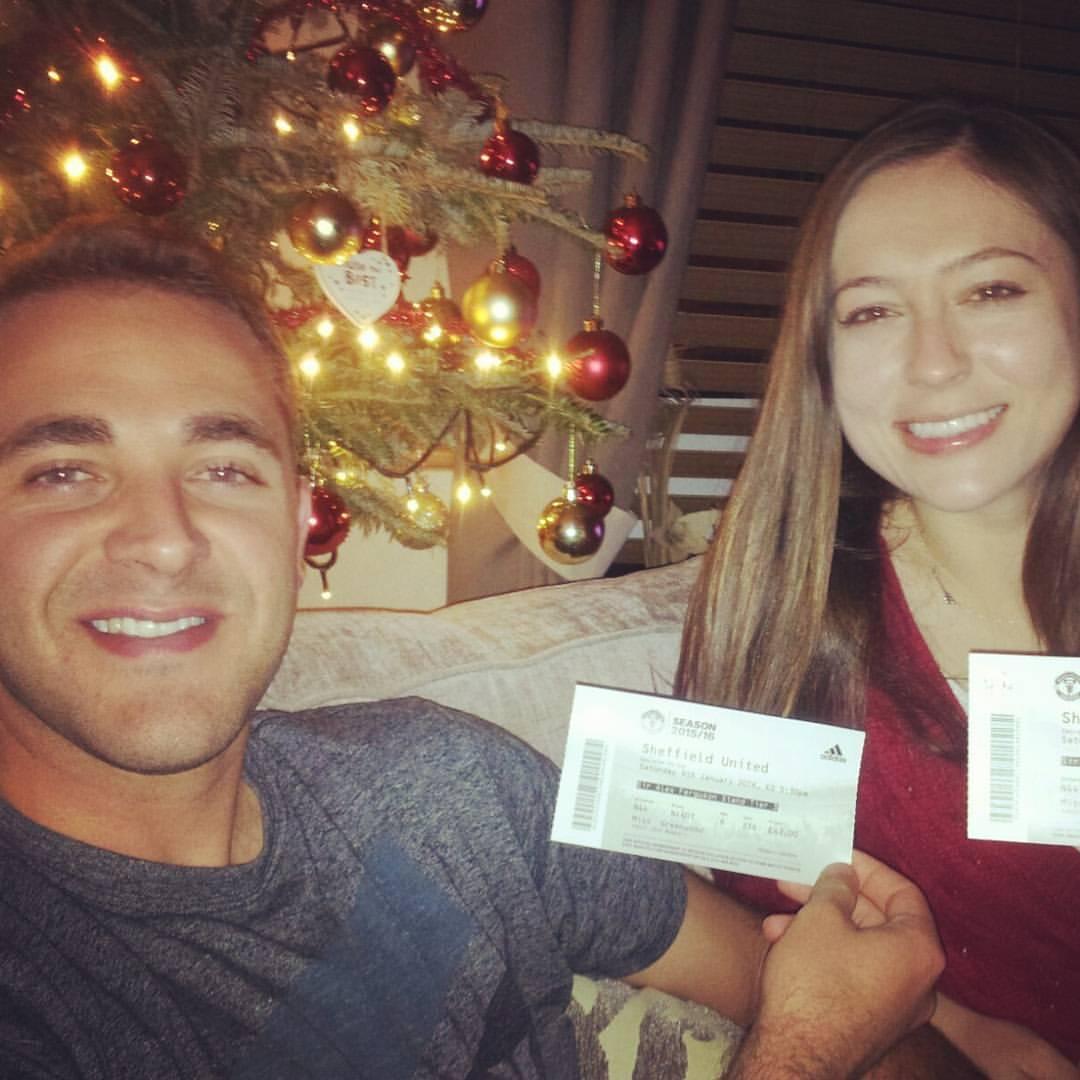 Christmas in England, January 2016.
Tickets to our first Manchester United game! Thanks Mum and Jim!