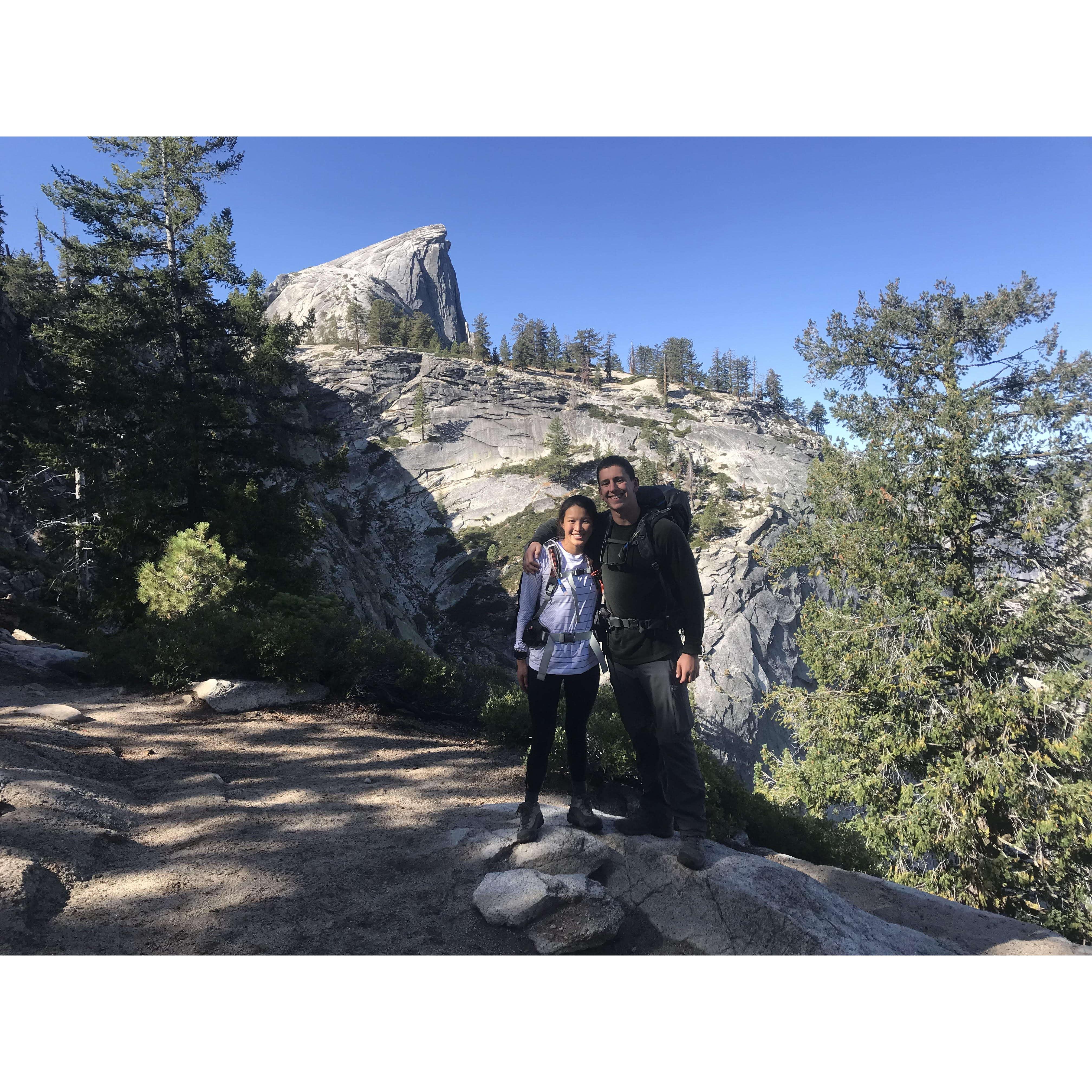 On the way to summit Half Dome in Yosemite (2019)
