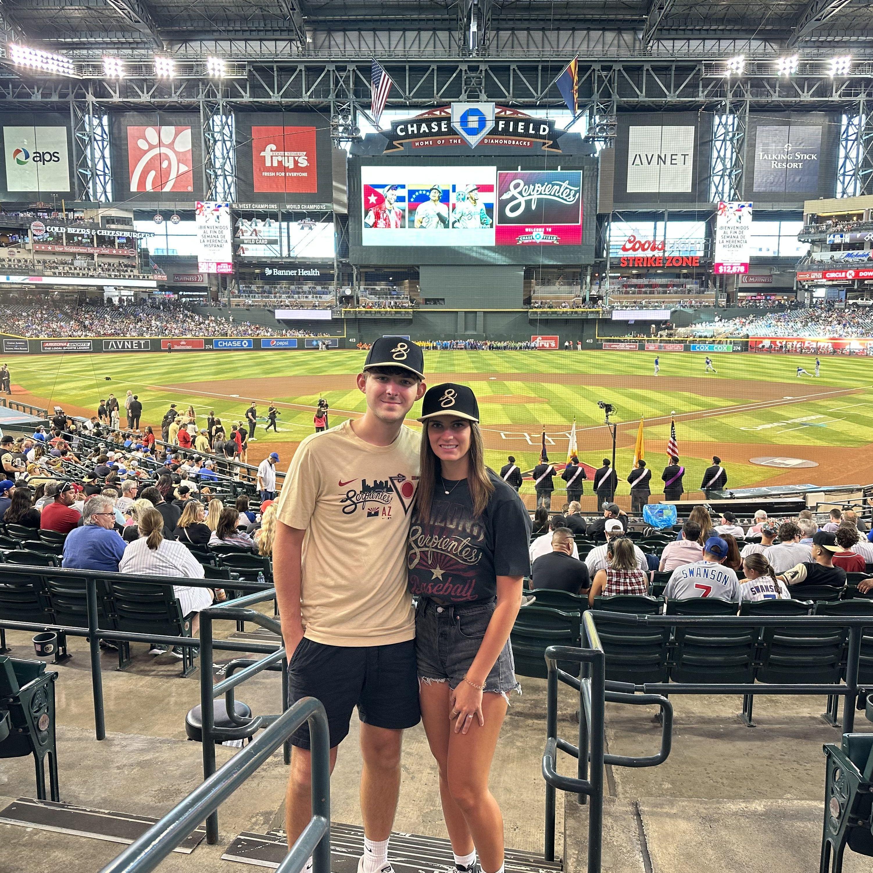 September 2023: First Dbacks game together, another trip for Anthony to AZ!