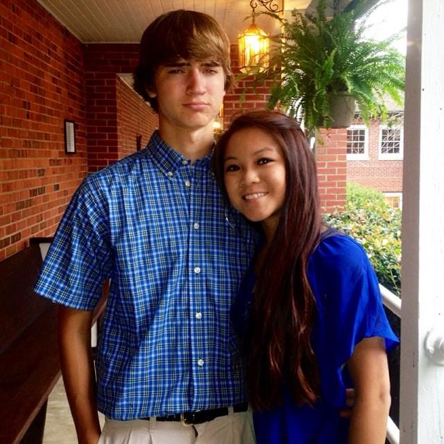 At a student council retreat - sophomore year of high school