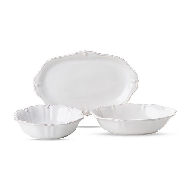 Berry & Thread Serving Set of 3 - Whitewash
