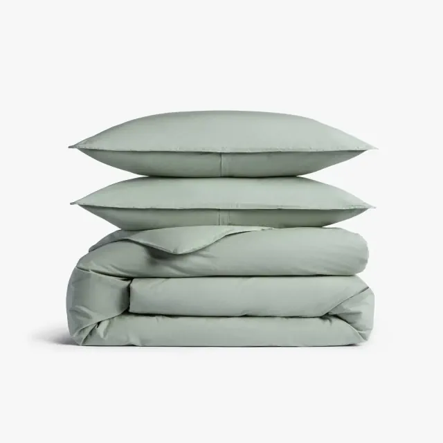 Full/Queen Casual Organic Cotton Duvet Cover & Sham Set Jade - Parachute for Target