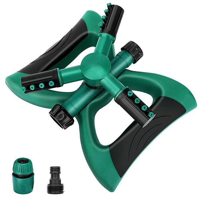 Garden Sprinkler , Automatic 360 Rotating Lawn Sprinkler, Large Area Coverage Water Sprinklers for Lawns and Gardens, Adjustable Rotating Sprinkler for yard (10.4)