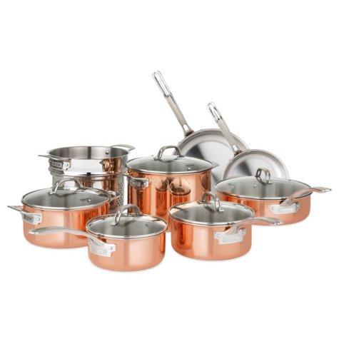 Viking 13-Piece Tri-Ply Copper Cookware Set