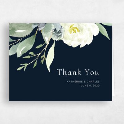 Navy, Blue Wedding Thank You - Cricket