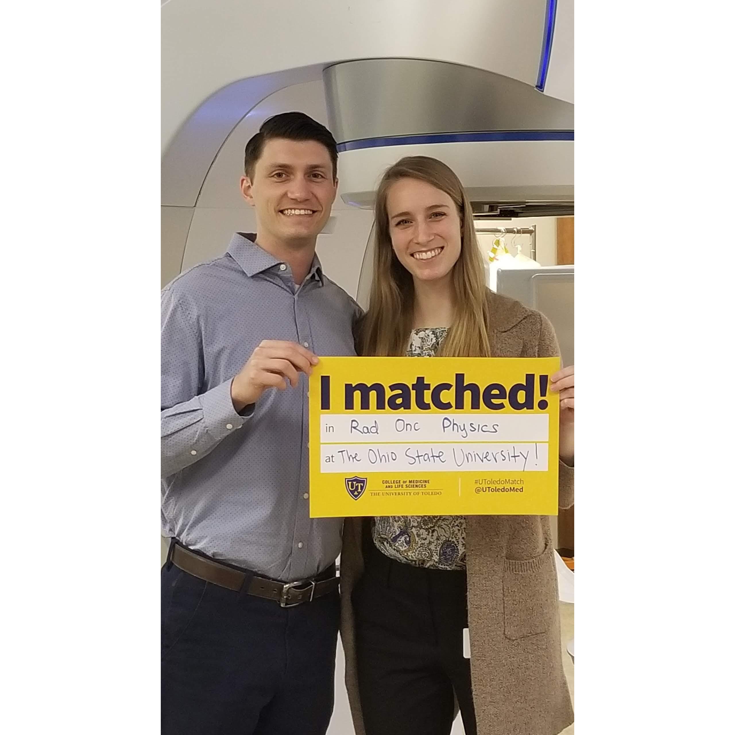 I matched at OSU for residency!