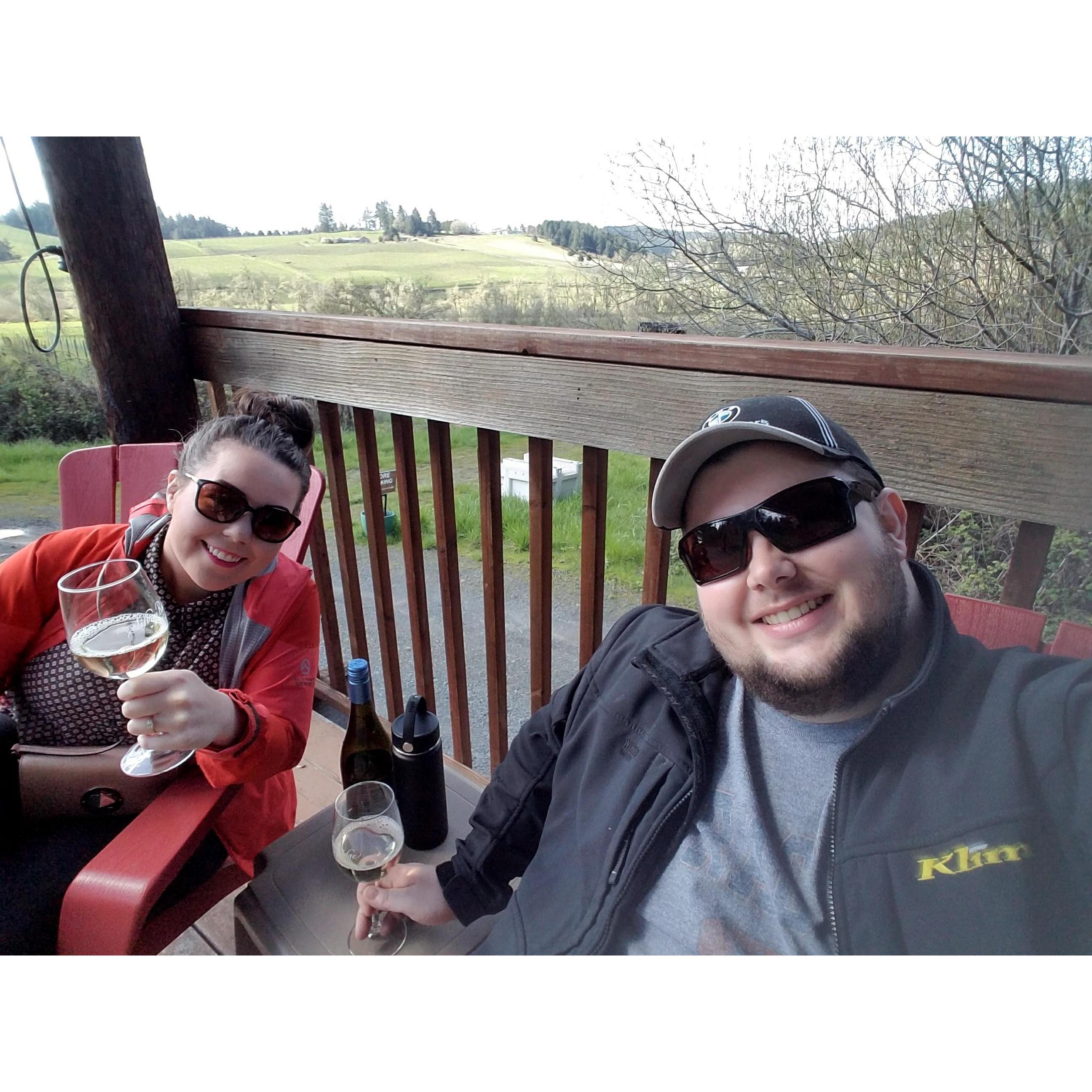 The winery we went to shortly after I proposed...