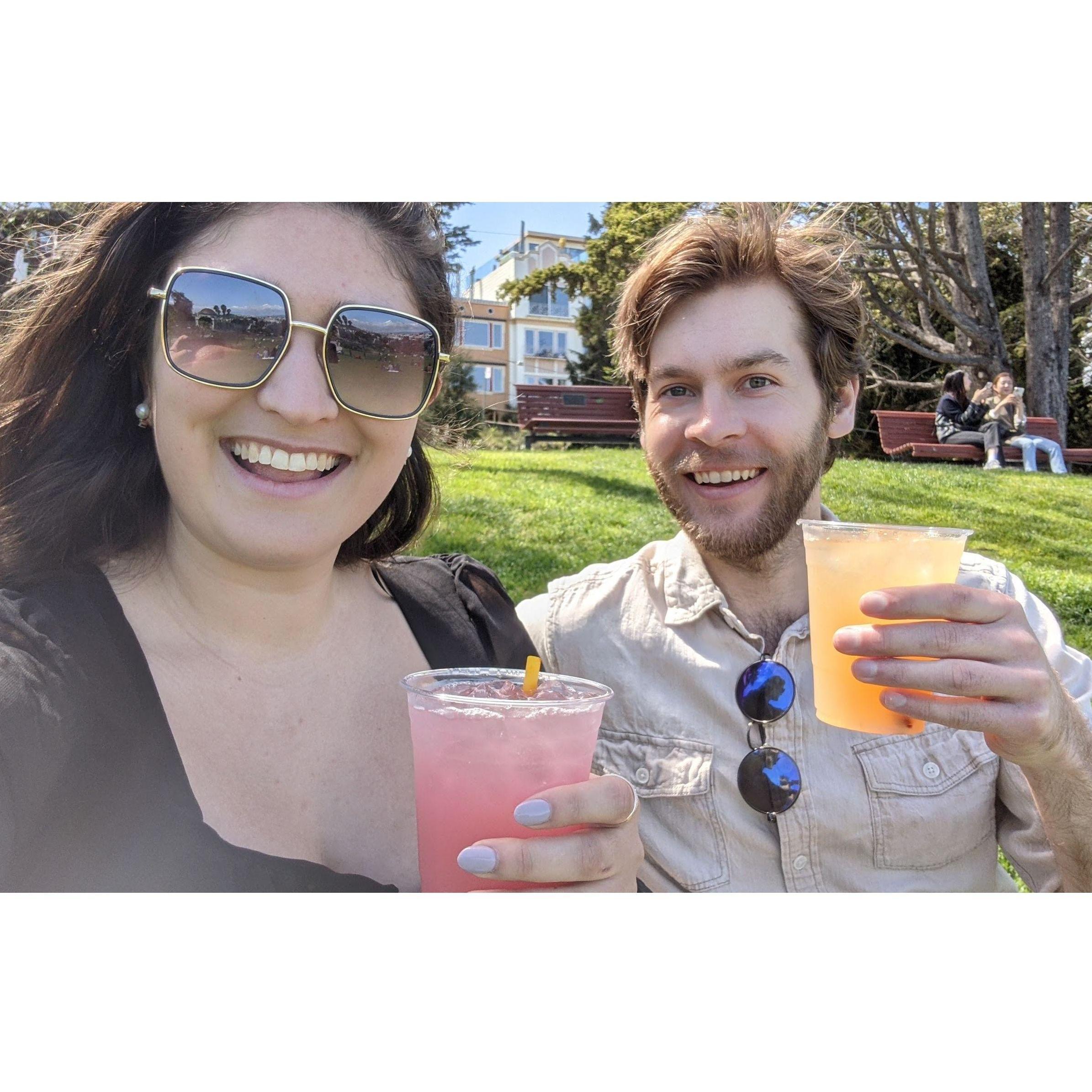 “Park margs” in San Fransisco for Aleksandra’s 26th.